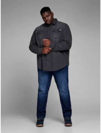 Μακρυμάνικο σταθερό denim πουκάμισο