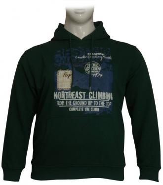 Το "Northeast Climbing" είναι ένα φούτερ hoodie εξαιρετικής πλέξης και νηματοβαφής.Ιδιαίτερο χαρακτηριστικό είναι η μεταξοτυπία και η flock στάμπα στο στήθος και την κουκούλα.Το βάρος του υφάσματος καθώς και ο τρόπος πλέξης του εγγυάται την αντοχή στις κρύες θερμοκρασίες του χειμώνα ενώ το ρούχο διαθέτει δυο μπροστινές τσέπες,λάστιχο στα μανίκια και το τελείωμα της μπλούζας,επένδυση από επιπλέον φιλέτο βαμβακερού υφάσματος στην κουκούλα καθώς και κορδόνι σύσφιξης για μεγαλύτερη προστασία από το κρύο.   Με ένα πολύ μεγάλο εύρος συνδυασμών που καλύπτει από παντελόνια φόρμας μέχρι τζιν, καπαρτινέ παντελόνια και cargo παντελόνες, τα φούτερ τύπου hoodie αποτελούν αναπόσπαστο κομμάτι κάθε χειμερινής γκαρνταρόμπας για ένα χαλαρό και άνετο look. 