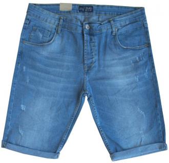 Ελαστική denim βερμούδα "Samuel" της Trial σε slim fit γραμμή με φθορές και ξέβαμμα.Η χρήση βαμβακολύκρας στο νήμα του υφάσματος εγγυάται την άριστη συμπεριφορά του στην επαφή με το δέρμα,την αντοχή στον αποχρωματισμό αλλά και την ευκολία στις κινήσεις. 
