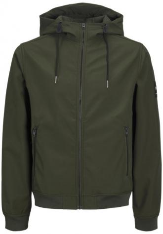 Μπουφάν Softshell με patch στο μανίκι,της Jack %26Jones.Κατασκευασμένο από εξαιρετικής ποιότητας αδιάβροχο συνθετικό ύφασμα, επενδυμένο με gel σιλικόνης και fleece φόδρα,εγγυάται να σε κρατήσει ζεστό και άνετο τις βροχερές μέρες του χρόνου παρόλο το σχετικά μικρό του βάρος.