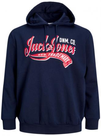 Sweat hoodie της Jack %26 Jones με plus fit εφαρμογή,κατασκευασμένο από σύμμεικτο φούτερ ύφασμα εξαιρετικής πλέξης και νηματοβαφής που σαν ιδιαίτερο χαρακτηριστικό του πέρα της ιδιαίτερης μεταξοτυπίας του έχει την άνεση κινήσεων λόγω της ελαστικότητας του και της απαλής του αίσθησης στην επαφή με το δέρμα. Με ένα πολύ μεγάλο εύρος συνδυασμών που καλύπτει από παντελόνια φόρμας μέχρι τζιν, καπαρτινέ παντελόνια και cargo παντελόνες, τα φούτερ τύπου hoodie αποτελούν αναπόσπαστο κομμάτι κάθε χειμερινής γκαρνταρόμπας για ένα χαλαρό και άνετο look.