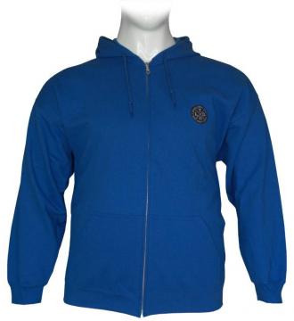 Βαμβακερή ζακέτα φούτερ δίκλωνη με κουκούλα και patch.Κομψή και πρακτική συνδυάζεται πολύ εύκολα.Η ζακέτα έχει ετσέπες στο μπροστά μέρος της και λάστιχο στο τελείωμα των μανικιών και την μέση,κρατώντας σας ζεστούς.