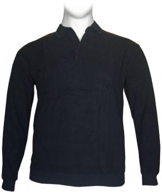 Μπλούζα wool feel τύπου polo μακρυμάνικη με κουμπιά στο γιακά.Ξεχωριστό χαρακτήρα στο ρούχο προσδίδει το επιπλέον φιλέτο σουέτ στους ΄ώμους και την πατιλέτα.Η μπλούζα είναι κατασκευασμένη από εξαιρετικής ποιότητας τρίκλωστο βαμβάκι που προσφέρει άνεση κινήσεων όλες τις ώρες της ημέρας.Η ειδική πλέξη του νήματος του υφάσματος που αφήνει μια ζεστή και απαλή αίσθηση στην επαφή με το δέρμα ενώ η χρήση ανεξίτηλων νηματοβαφών εγγυάται την αντοχή στον αποχρωματισμό. Οι μακρυμάνικες βαμβακερές μπλούζες είναι μια πρακτική επιλογή που θα σε διευκολύνει στον συνδυασμό με πολλούς τύπους παντελονιών ενώ θα σε κρατήσει ζεστό τους χειμωνιάτικους μήνες του χρόνου.Μπορούν να φορεθούν το ίδιο εύκολα μόνες τους όσο και να