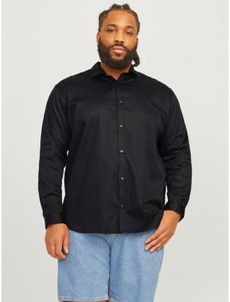 Μακρυμάνικο μονόχρωμο ελαστικό πουκάμισο