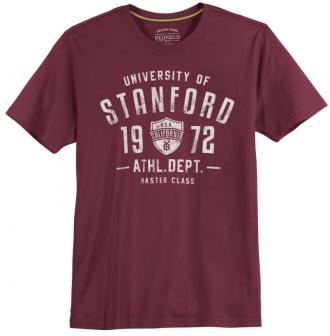 T-shirt "Stanford" της Redfield,με μεταξοτυπία .Το συγκεκριμένο μπλουζάκι φτιάχτηκε ειδικά για εσένα που προτιμάς τα απορροφητικά και διαπνέοντα υφάσματα τις ζεστές μέρες του καλοκαιριού. Βαμβακερό ελαστικό ριπ έχει χρησιμοποιηθεί στο φινίρισμα του γιακά ενώ το μονόχρωμο σύνολο του t-shirt πλαισιώνει και αναδεικνύει την μεταξοτυπία υψηλής ποιότητας που βρίσκεται στο κέντρο του .Κατασκευασμένο από εξαιρετικής ποιότητας μακό πενιέ ύφασμα(100%Βαμβάκι ),απαλό στην αφή και δροσερό λόγω της αγανής αλλά όχι διάφανης πλέξης του,δεν θα θες να το αποχωριστείς από πάνω σου.Μπορείς να το συνδυάσεις πολύ εύκολα με κάποιο από τα τζιν παντελόνια σου είτε με οποιαδήποτε από τις βερμούδες σου και να εντυπωσιάσεις παίζοντας με τις διχρωμίες ή την χρωματική αντίθεση που θα επιλέξεις.
