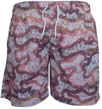 Βερμούδα-μαγιό με print σχέδιο.Το ρούχο έχει εσωτερικό φιλέ,δύο τσέπες μπροστά και μία πίσω που κλείνει με καπάκι.