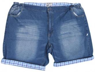 Βερμούδα σταθερή μεσαίου καβάλου.Το ρούχο έχει ξεβάμματα στα πατζάκια,δύο τσέπες μπροστά και δύο πίσω,καθώς και ρεβέρ από επιπλέον καρό ύφασμα.