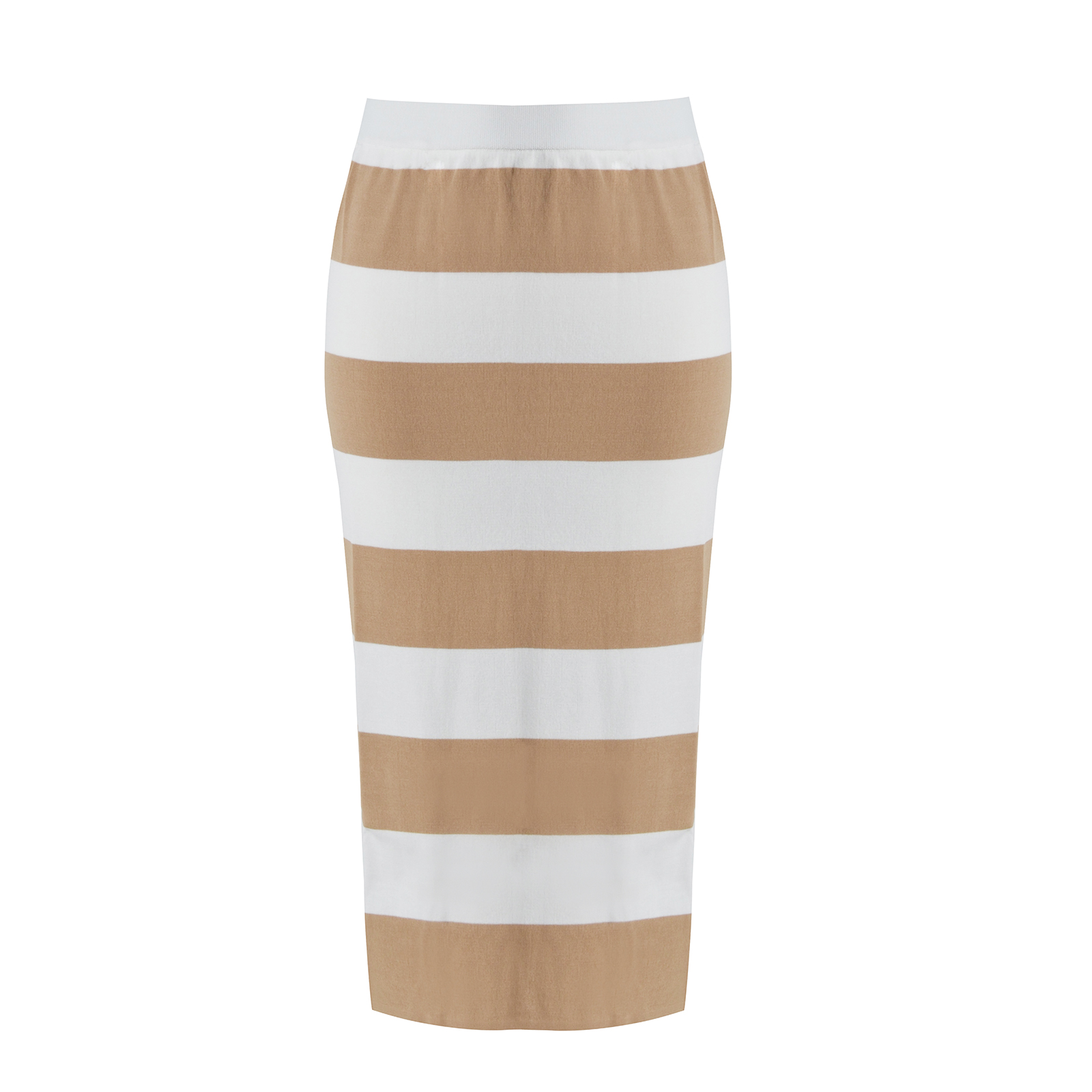 Ένα σύγχρονο essential κομμάτι με καθαρές γραμμές και διαχρονική αισθητική. Αυτή η πλεκτή midi φούστα συνδυάζει άνεση και effortless κομψότητα. Φτιαγμένη από απαλή πλέξη από βισκόζη, αγκαλιάζει απαλά τη σιλουέτα ενώ προσφέρει ελευθερία κινήσεων. Οι έντονες ρίγες προσθέτουν μοντέρνο χαρακτήρα, ιδανικό για καθημερινά αλλά και πιο κομψά looks. ● Πλεκτό ύφασμα με βάση τη βισκόζη για άνεση και ελαστικότητα ● Σχέδιο με bold οριζόντιες ρίγες ● Slim midi γραμμή που κολακεύει το σώμα ● Ελαστική μέση για άνετη εφαρμογή ● Ανάλαφρη πλεκτή υφή για καθημερινή χρήση ● Ευέλικτο κομμάτι για casual και πιο κομψό styling Μήκος: 85 cm 67%VISCOSE 33%POLYAMIDE Το μοντέλο έχει ύψος 1,77 εκ. και φοράει Ο/S 