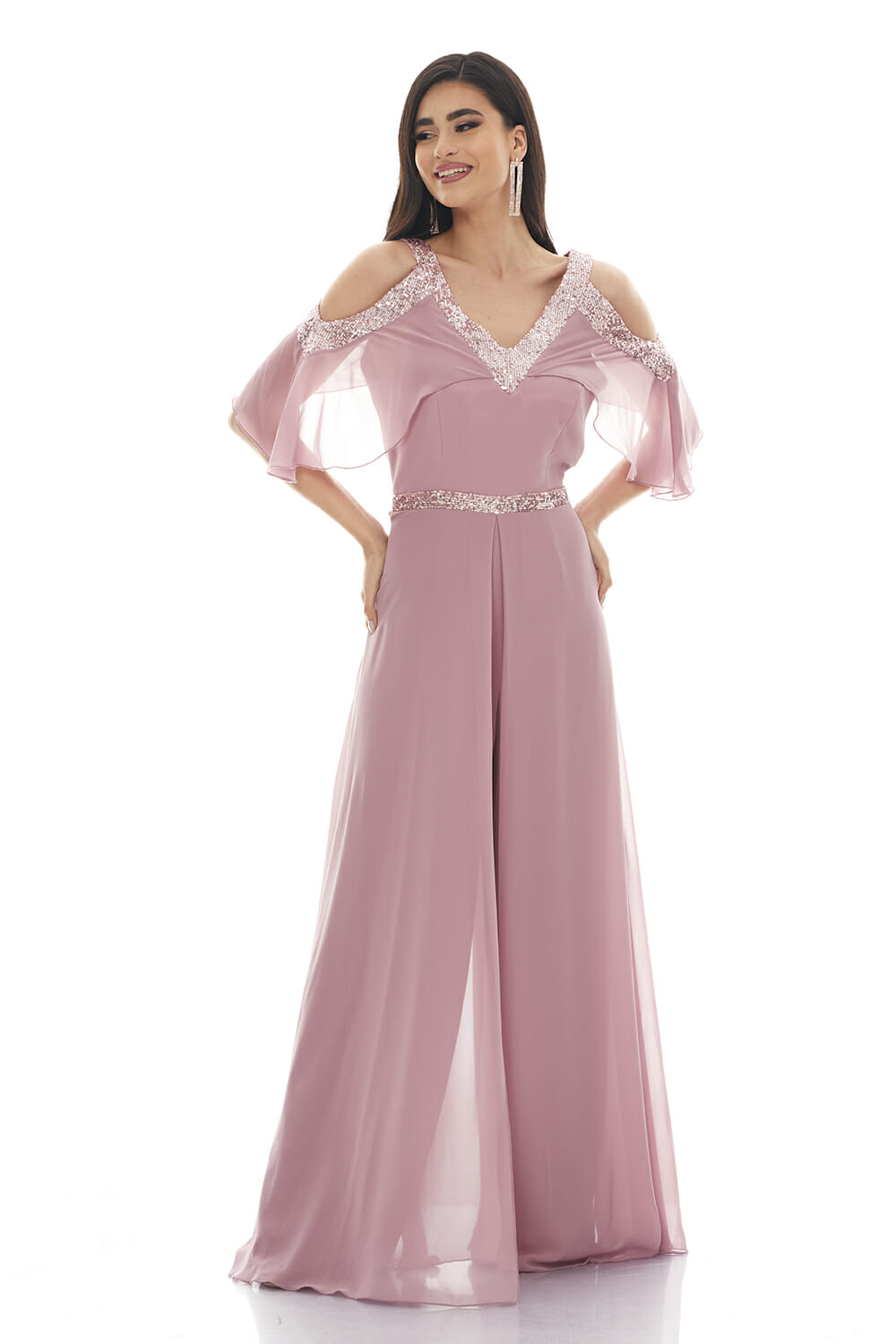 Brilliant Ολόσωμη Φόρμα Με Glam Details Ροζ