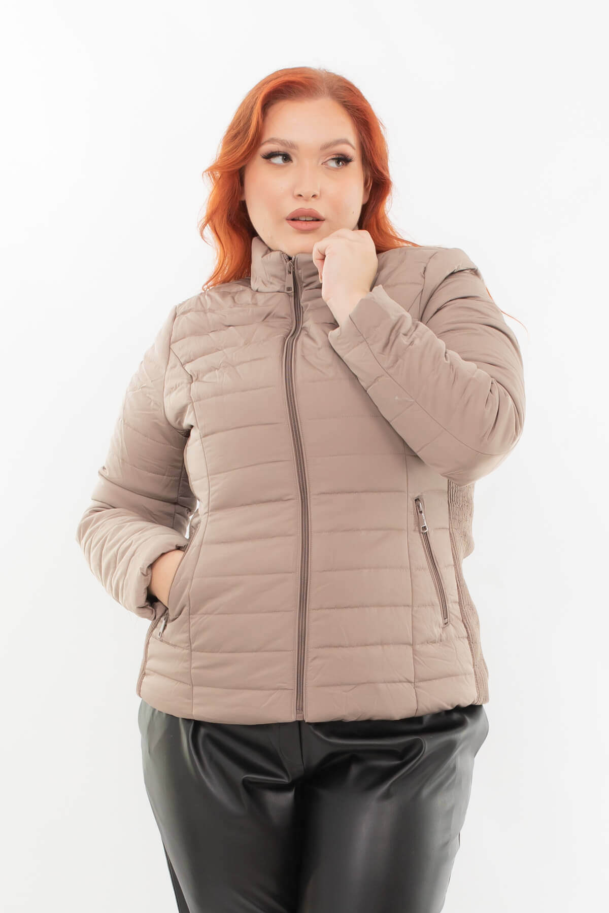 ΜΠΟΥΦΑΝ PLUS SIZE ΚΟΝΤΟ ΕΛΑΦΡΥ ΕΠΟΧΗΣ ΜΠΕΖ ΜΠΕΖ
