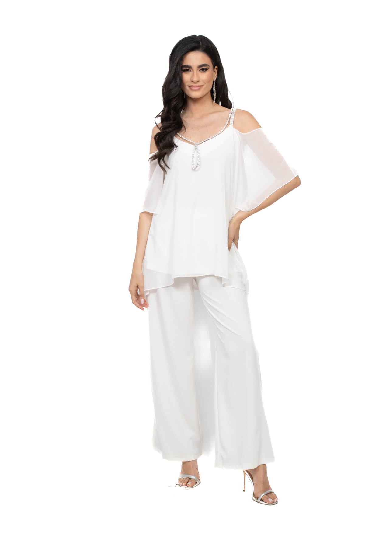 ΜΠΛΟΥΖΑ PLUS SIZE ΜΟΥΣΕΛΙΝΑ ΛΕΥΚΗ ΛΕΥΚΟ