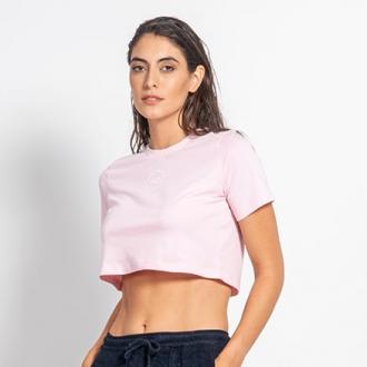 Crop Top Ροζ 100% Cotton