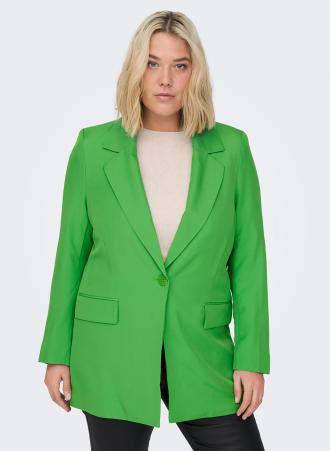 Ελαστικό σακάκι, μεσάτο με κουμπί, μακρύ μανίκι και μάκρος που φτάνει κάτω από την περιφέρεια σε ένα trendy ανοιχτό πράσινο χρώμα. Ιδανική επιλογή για την ανοιξιάτικες βόλτες σας!