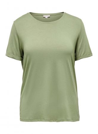 T-shirt με στρογγυλή λαιμόκοψη σε ένα υπέροχο χρώμα αλόης. Basic κομμάτι που θα σας συνοδεύσει σε καθημερινές δραστηριότητες ή βόλτες!