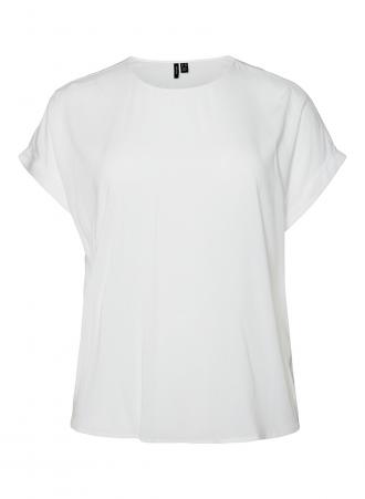 T-shirt λευκό με στρογγυλή λαιμόκοψη. Μαλακό και άνετο, ιδανικό για καθημερινές εμφανίσεις!