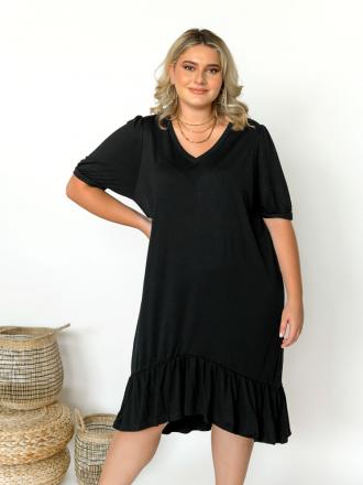 Vero Moda Φόρεμα Με Βολάν Μαύρο - Adella