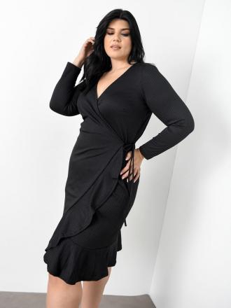 Vero Moda Φόρεμα Midi Ριπ Μαύρο - Primary