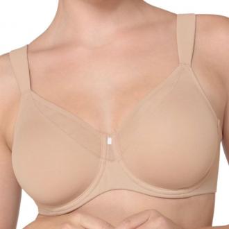  Σουτιέν minimizer δείχνει το μπούστο κατά 1 cup μικρότερο Προσαρμόζεται σε κάθε κίνηση του σώματος Λείες και φαρδιές επενδεδυμένες τιράντες δεν πιέζουν το δέρμα  Σουτιέν minimizer με 3D μπανέλα Μαλακό κούμπωμα στην πλάτη που το κάνει ιδιαίτερα άνετο Μοντέρνο και σταθερό και στις μεγάλες Cup   Σύνθεση:  65% πολυαμίδιο, 26% ελαστομερής πολυουρεθάνη, 9% πολυεστέρας       