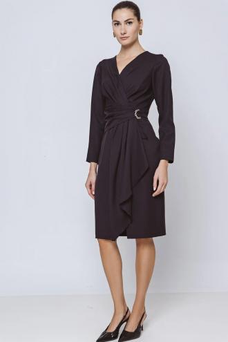 ΦΟΡΕΜΑ PLUS SIZE ΚΡΟΥΑΖΕ ΜΕ ΒΟΛΑΝ ΜΑΥΡΟ ΜΑΥΡΟ