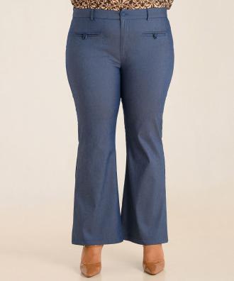 Παντελόνι με καμπάνα στο τελείωμα,  σε όψη τζιν Σύνθεση: COT 67% POL 29% SP 4%