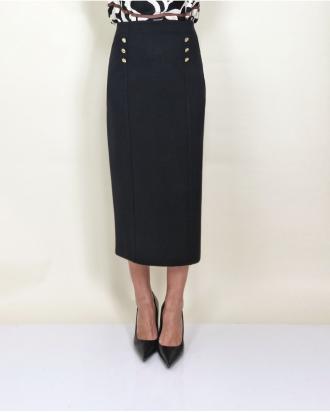 Ψηλόμεση Μαύρη μακριά bodycon φούστα