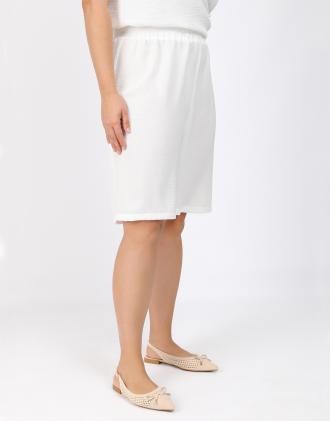 Βερμούδα τύπου λινό με λάστιχο στην μέση. ΣΥΝΘΕΣΗ: 100%POL